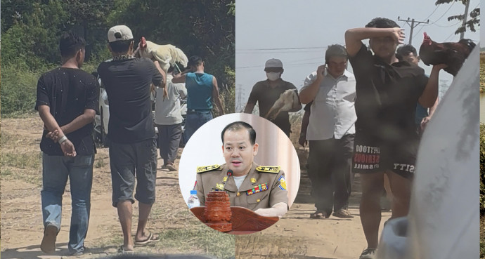 ល្បែងភ្នាល់ជល់មាន់បើកលេងយ៉ាងគគ្រឹកគគ្រេងនៅក្នុងមូលដ្ឋានសង្កាត់បាក់ខែង